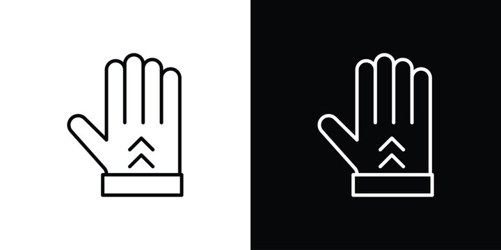 Gauntlet icon For your design, logo. Vector illustration. Editable Stroke.