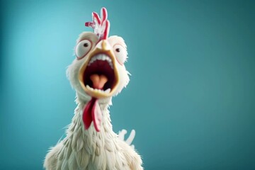 funny rooster, AI generated video