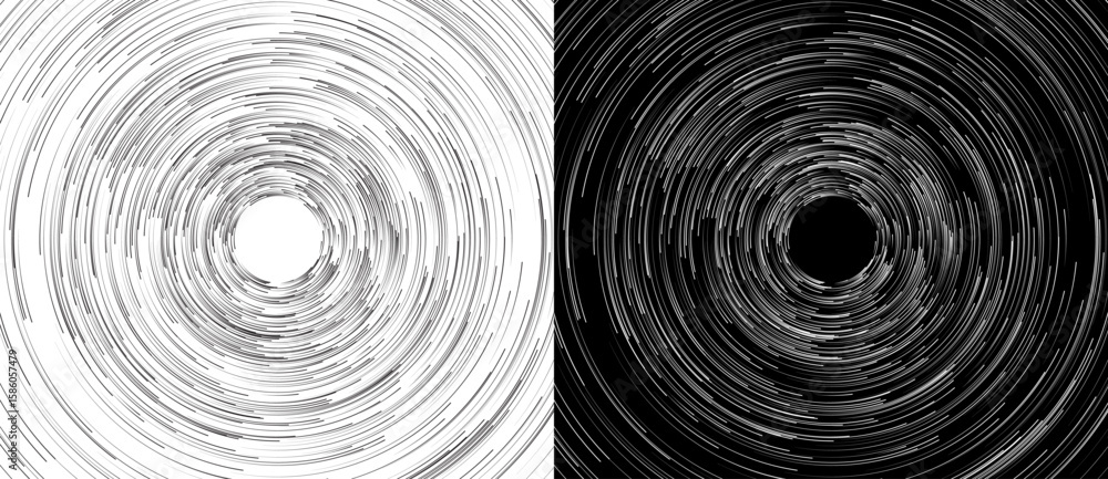 Poster abstract background with lines in circle. art design circle as logo or icon. a black figure on a whi