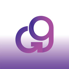 lettering gg typography minimalist trendy multicolor