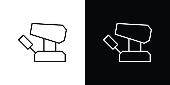 Floor sanding machine icon For your design, logo. Vector illustration. Editable Stroke.