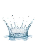 Dynamic Water Splash with Transparent Background