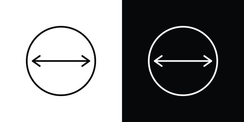 Fototapeta premium Diameter icon For your design, logo. Vector illustration. Editable Stroke.