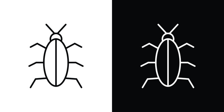 Cockroach icon For your design, logo. Vector illustration. Editable Stroke.
