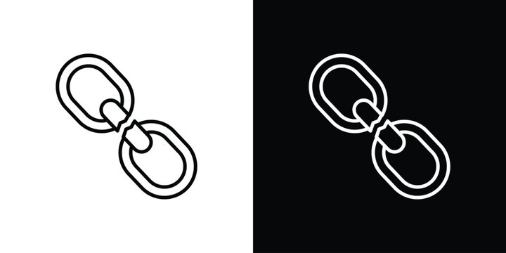 Broken link icon For your design, logo. Vector illustration. Editable Stroke.
