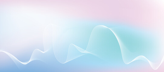 Abstract Wavy Background with Soft Pastel Gradient Flow