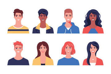 Diverse Portraits: A collection of smiling portraits, each showcasing the unique features and expressions of individuals, conveying a sense of diversity and human connection.