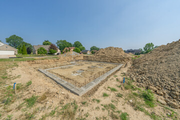 foundation walls have been poured in a new construction or a residential home