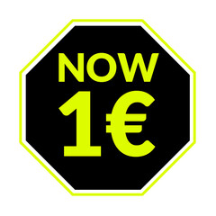 Now 1 2 4 5 6 7 8 9 10 11 12 13 14 15 16 17 18 19 20 € euro price tag, black colour png, Now € sale png, discount green badge png