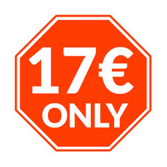 Prices only 1 2 4 5 6 7 8 9 10 11 12 13 14 15 16 17 18 19 20 € euro red colour png, Only € red sale png, stylish discount green badge png