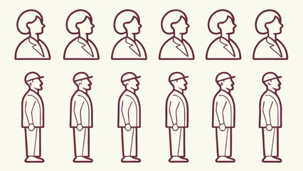 Business people and workers profile icons icon png