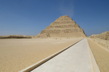View of the Djoser's Pyramid. 2670&ndash;2650 BC (3rd Dynasty) Old Kingdom. Saqqara. Egypt.
