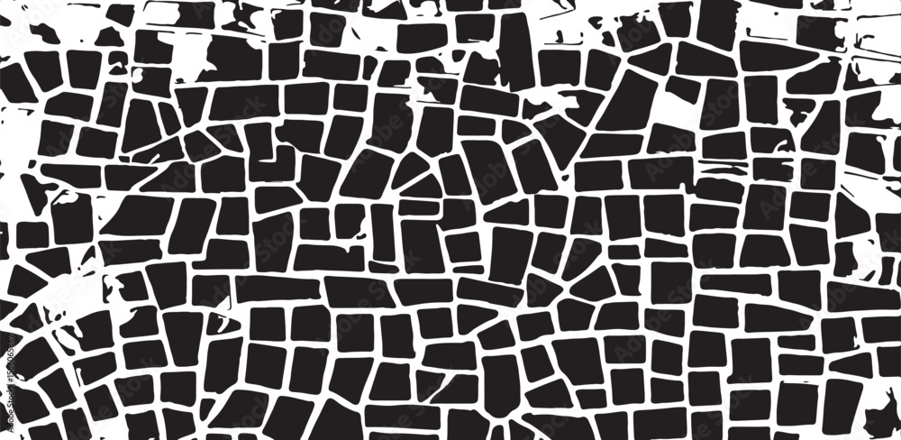 Poster monochrome texture composed of irregular graphic elements. distressed uneven grunge background. abst