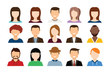 Unified Avatar Showcase: A collection of illustrated headshots, each uniquely representing the concept of user profiles, diversity, and individuality, offering versatile visuals for digital platforms.