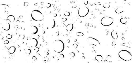 Small water drops texture vector. Rainy window overlay texture. Rain on glass background. Abstract halftone textured effect. Vector Illustration. EPS10.