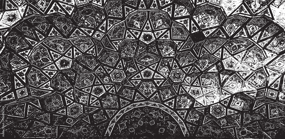 Poster monochrome texture composed of irregular graphic elements. distressed uneven grunge background. abst