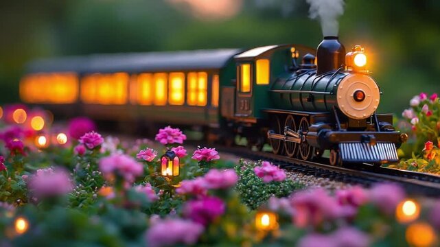 steam train in the forest