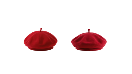 Red Beret Hat on transparent background png