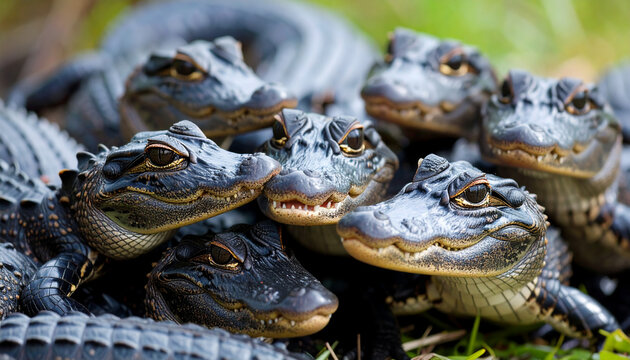 Close-up of a baby crocodile