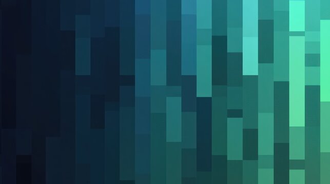 Abstract teal and dark blue pixelated background.