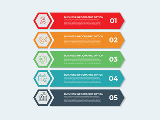 5 list of steps, layout diagram with number of sequence, circular infographic element template