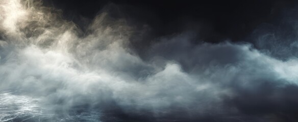 The Ethereal Dance of Fog and Light in a Mystical Landscape.