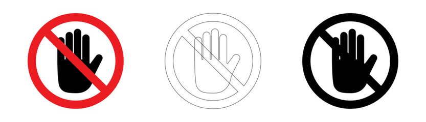 No entry prohibition sign in vector format
