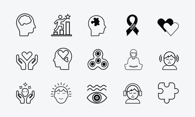 Mental Health and Wellness Icons