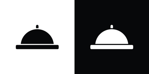 Fototapeta premium Restaurant Tray icons flat design concept for graphics.