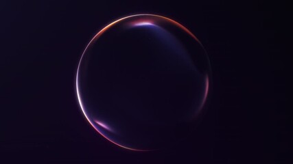 Abstract 3D glowing sphere with navy and orange gradient Smooth 4K seamless loop perfect for sci fi tech visuals or futuristic background use - Powered by Adobe