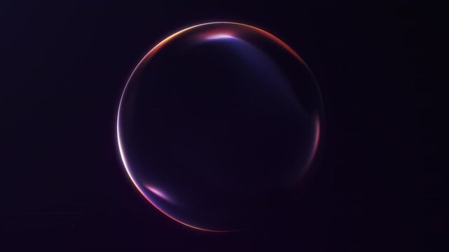 Abstract 3D glowing sphere with navy and orange gradient Smooth 4K seamless loop perfect for sci fi tech visuals or futuristic background use