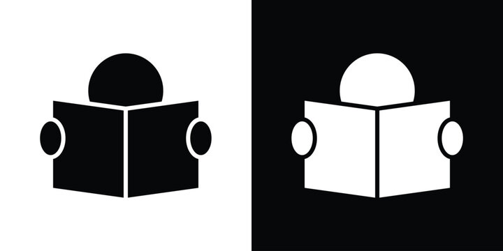 Reading icons flat design concept for graphics.
