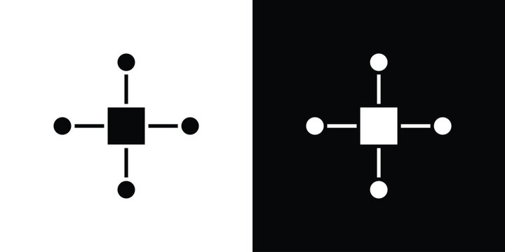 Multi channel icons flat design concept for graphics.