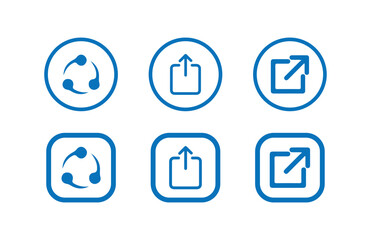Share Icon , Line Art Style, Share and Send Button Icon, Vector illustration EPS 10.