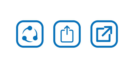 Minimal Share Icon, Share Link Icon ,Sharing Symbol , Vector illustration EPS 10 .