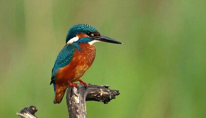 Kingfisher perched on a branch
