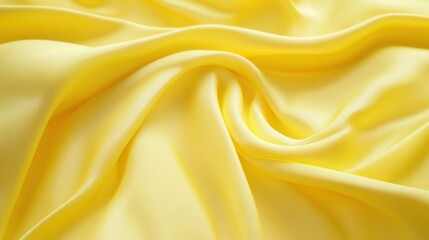 Obraz premium Abstract yellow silk fabric texture background with soft folds and waves.