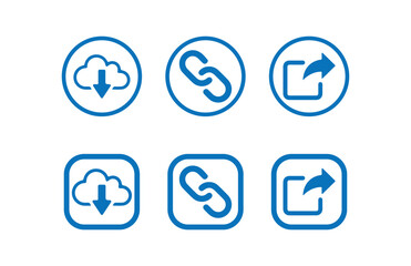 Share Button Symbol , Flat Design, Social Media Share Icon. Vector illustration EPS 10.