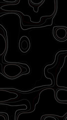 Dark abstract topographic background with red and white contour lines. Ideal for tech, gaming, and creative design. Vertical composition.