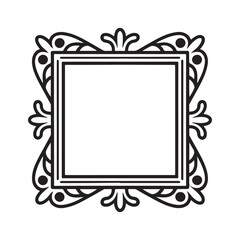 vector frame with floral ornament