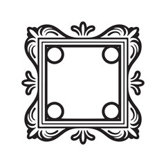 vintage frame with floral ornament