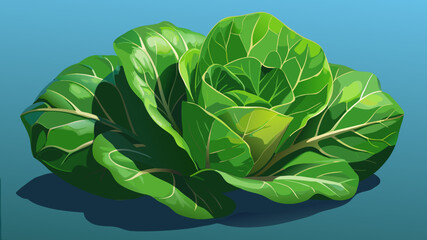 Obraz premium green cabbage on the ground