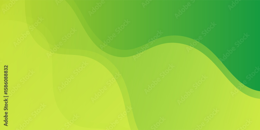 Poster abstract green and yellow color background. dynamic shapes composition. eps10 vector