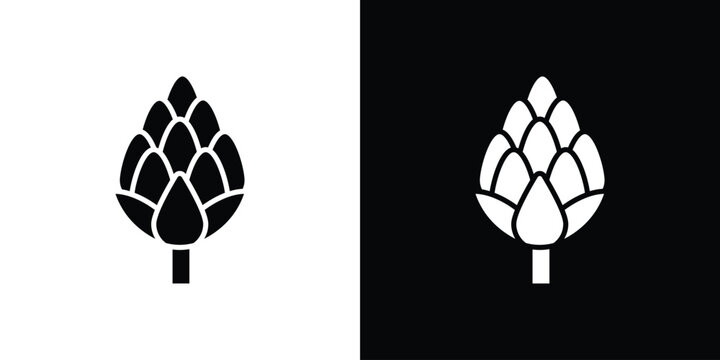 Artichoke icons flat design concept for graphics.