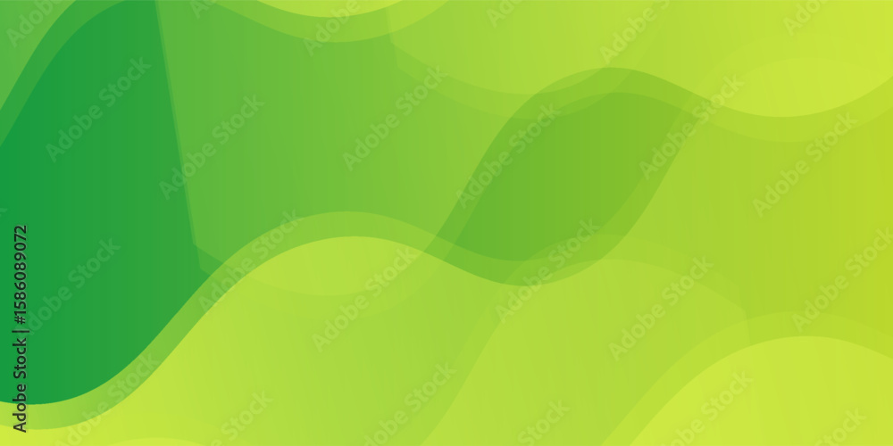 Aufkleber abstract green and yellow color background. dynamic shapes composition. eps10 vector