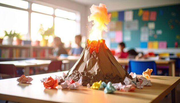 Erupting Paper Volcano A Classroom Experiment