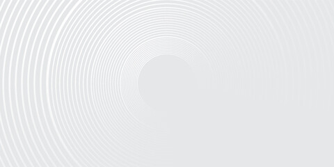 Abstract white glowing geometric lines on gray background. Modern shiny blue circle lines pattern. Futuristic technology concept. Suit for cover, poster,