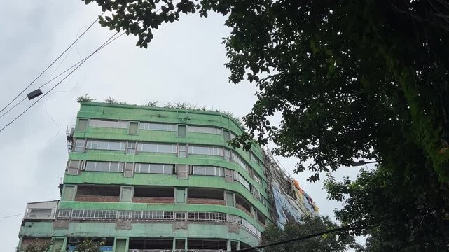 Vintage commercial building in Park Street, Kolkata built during British era.