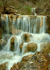Obraz premium Cascada de la Escaleruela, en el parque natural de Cazorla, Segura y Las Villas.