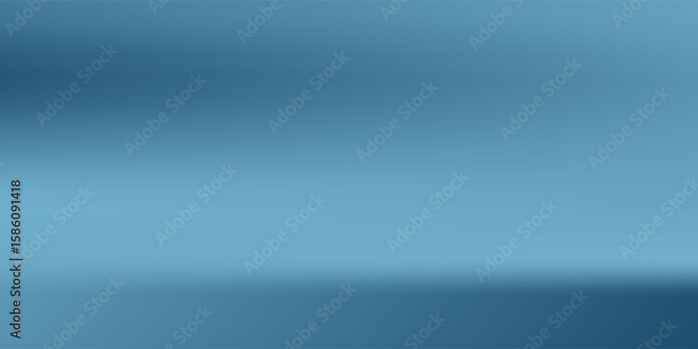 Poster gradient blue abstract background. smooth dark blue with light vignette studio.